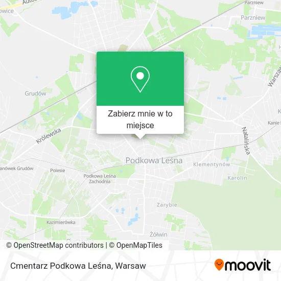 Mapa Cmentarz Podkowa Leśna