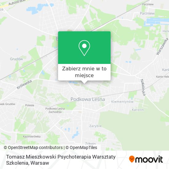 Mapa Tomasz Mieszkowski Psychoterapia Warsztaty Szkolenia