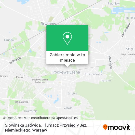 Mapa Słowińska Jadwiga. Tłumacz Przysięgły Jęz. Niemieckiego