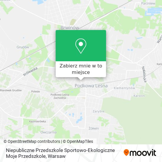 Mapa Niepubliczne Przedszkole Sportowo-Ekologiczne Moje Przedszkole