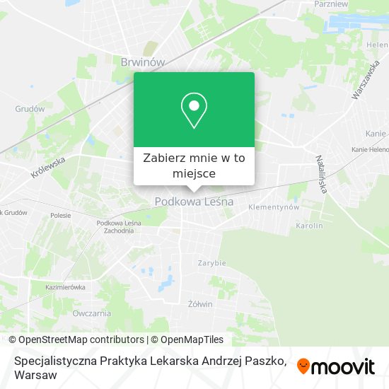 Mapa Specjalistyczna Praktyka Lekarska Andrzej Paszko