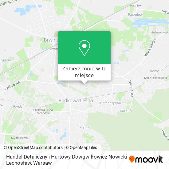 Mapa Handel Detaliczny i Hurtowy Dowgwiłłowicz Nowicki Lechosław