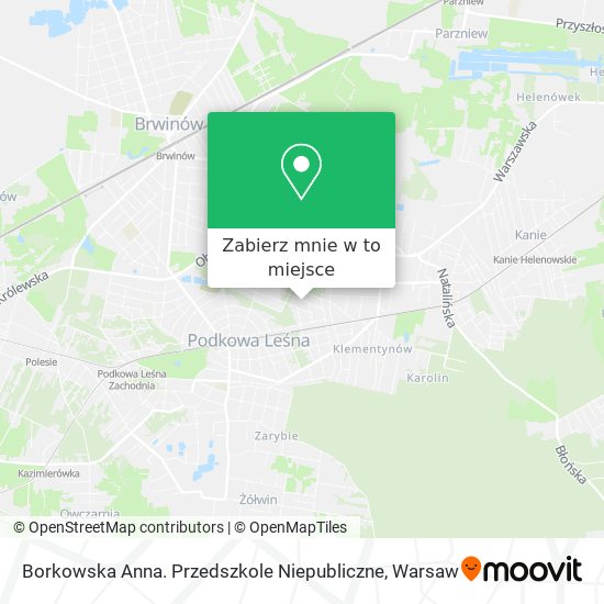 Mapa Borkowska Anna. Przedszkole Niepubliczne