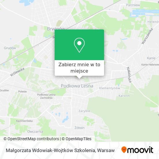 Mapa Małgorzata Wdowiak-Wojtków Szkolenia