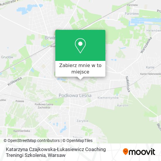 Mapa Katarzyna Czajkowska-Łukasiewicz Coaching Treningi Szkolenia