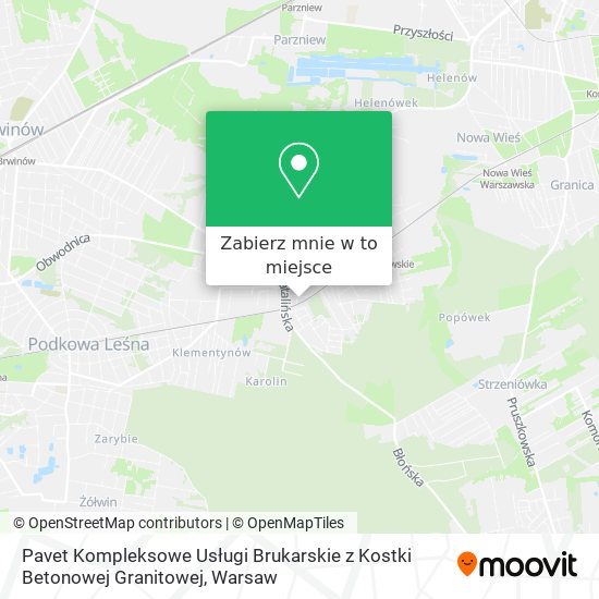 Mapa Pavet Kompleksowe Usługi Brukarskie z Kostki Betonowej Granitowej