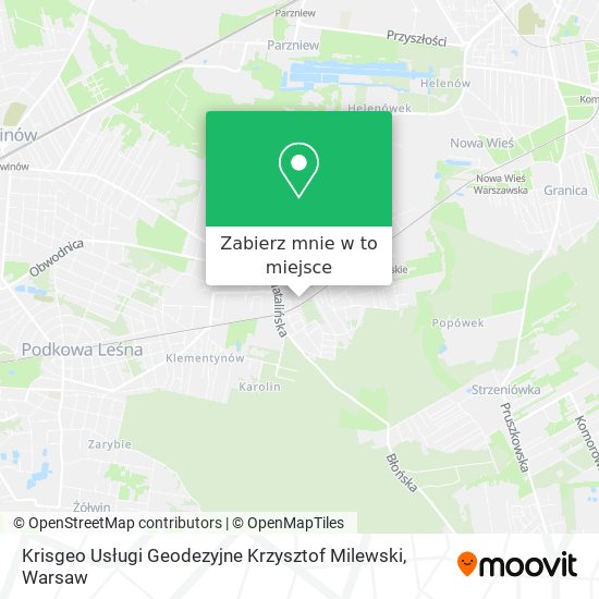 Mapa Krisgeo Usługi Geodezyjne Krzysztof Milewski