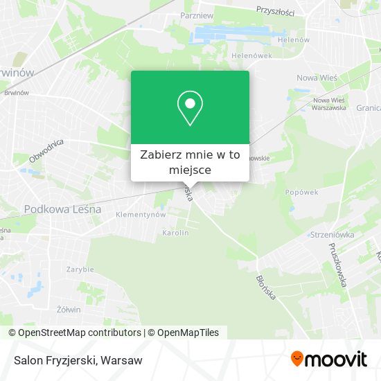 Mapa Salon Fryzjerski