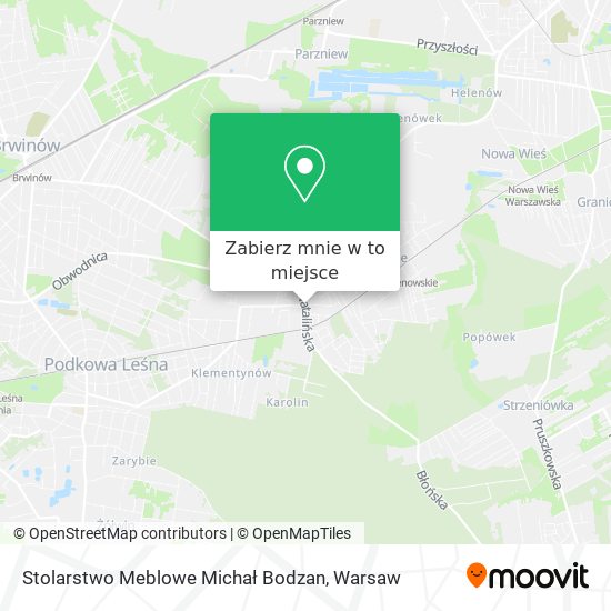 Mapa Stolarstwo Meblowe Michał Bodzan