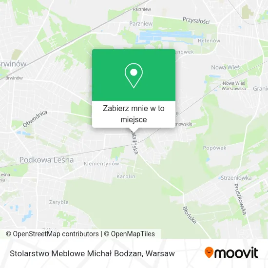 Mapa Stolarstwo Meblowe Michał Bodzan