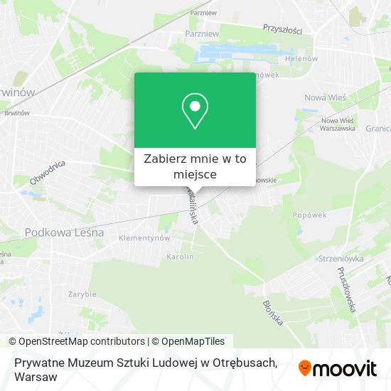 Mapa Prywatne Muzeum Sztuki Ludowej w Otrębusach