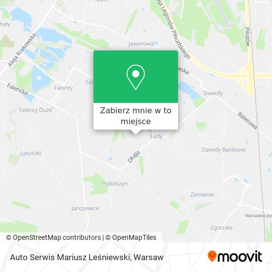 Mapa Auto Serwis Mariusz Leśniewski