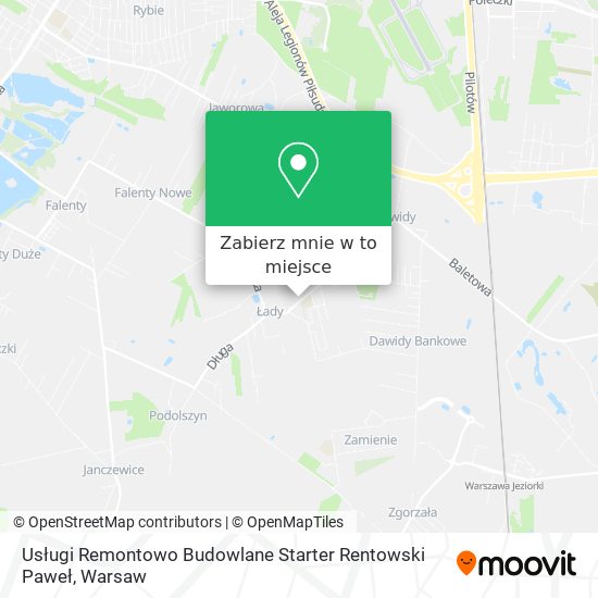 Mapa Usługi Remontowo Budowlane Starter Rentowski Paweł