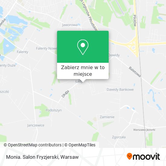 Mapa Monia. Salon Fryzjerski