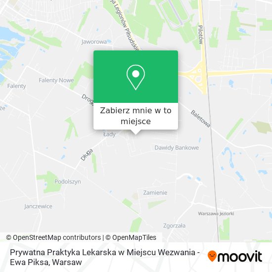 Mapa Prywatna Praktyka Lekarska w Miejscu Wezwania - Ewa Piksa