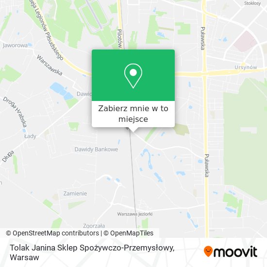 Mapa Tolak Janina Sklep Spożywczo-Przemysłowy