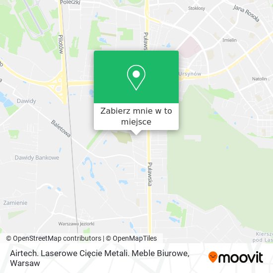 Mapa Airtech. Laserowe Cięcie Metali. Meble Biurowe