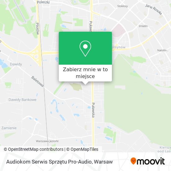 Mapa Audiokom Serwis Sprzętu Pro-Audio