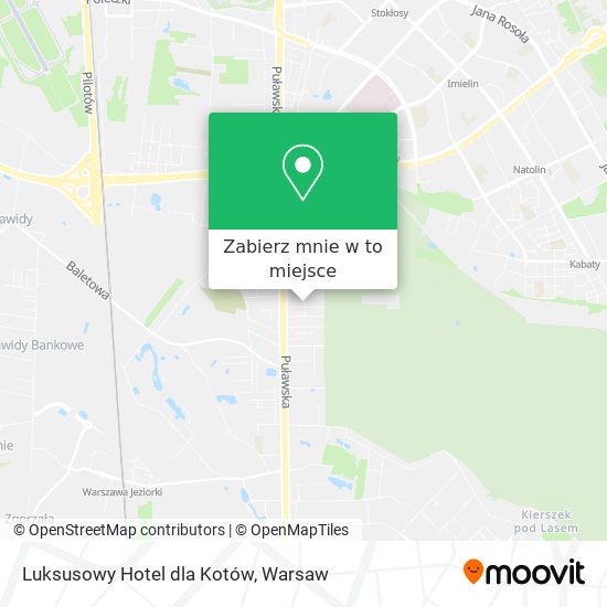 Mapa Luksusowy Hotel dla Kotów