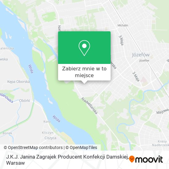 Mapa J.K.J. Janina Zagrajek Producent Konfekcji Damskiej