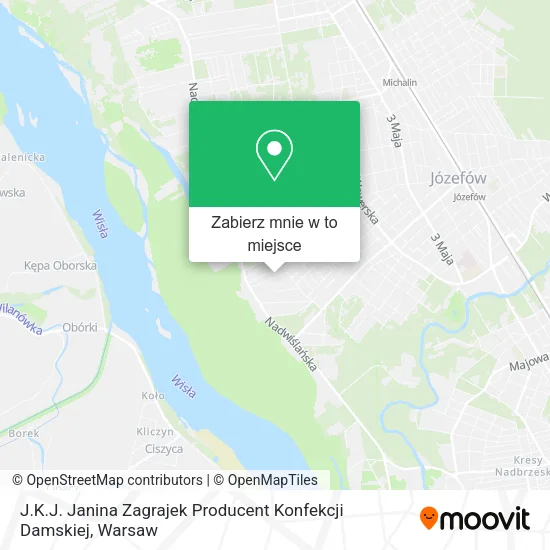 Mapa J.K.J. Janina Zagrajek Producent Konfekcji Damskiej