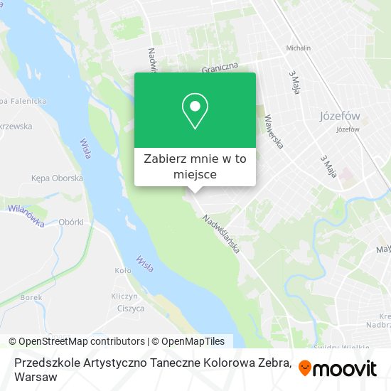 Mapa Przedszkole Artystyczno Taneczne Kolorowa Zebra