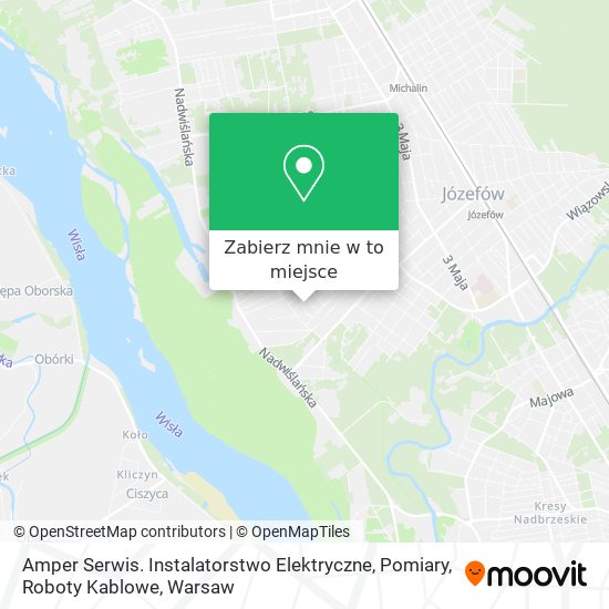 Mapa Amper Serwis. Instalatorstwo Elektryczne, Pomiary, Roboty Kablowe