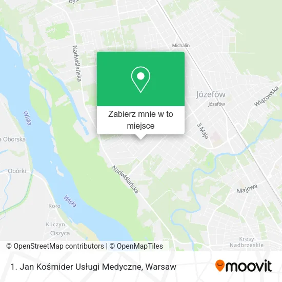 Mapa 1. Jan Kośmider Usługi Medyczne