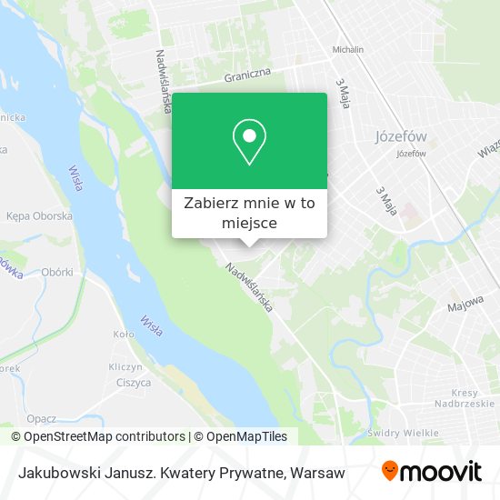 Mapa Jakubowski Janusz. Kwatery Prywatne