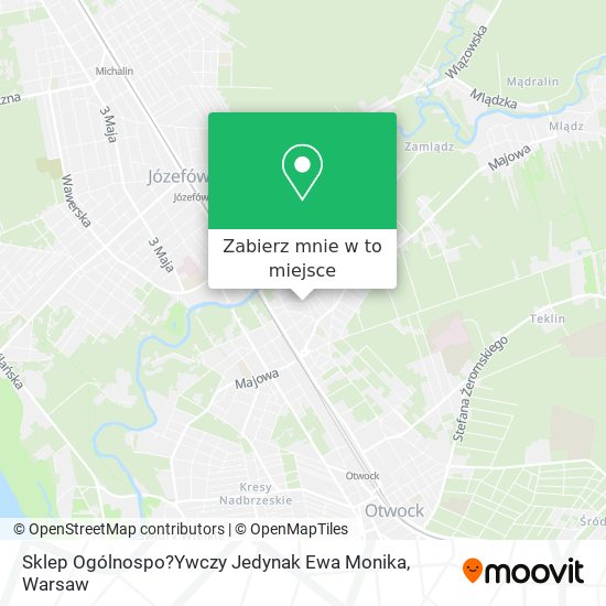 Mapa Sklep Ogólnospo?Ywczy Jedynak Ewa Monika