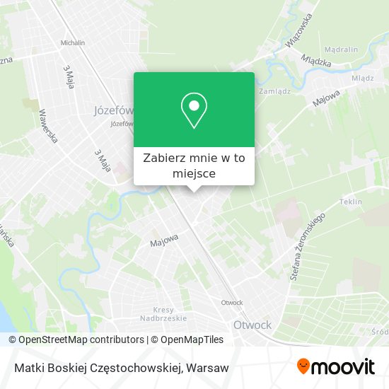 Mapa Matki Boskiej Częstochowskiej