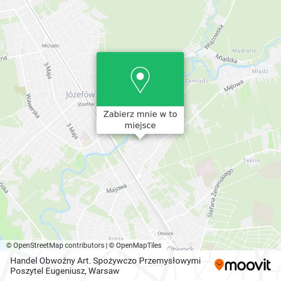 Mapa Handel Obwoźny Art. Spożywczo Przemysłowymi Poszytel Eugeniusz