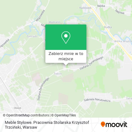 Mapa Meble Stylowe. Pracownia Stolarska Krzysztof Trzciński