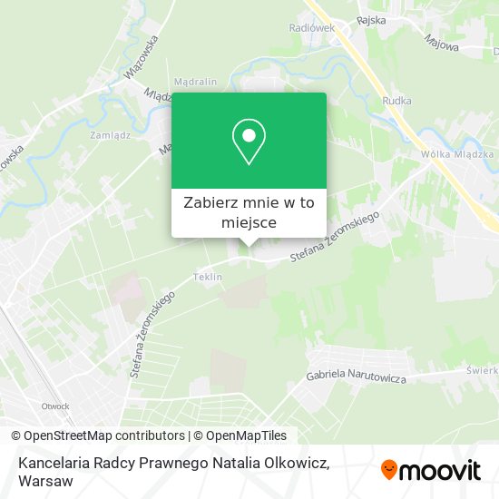 Mapa Kancelaria Radcy Prawnego Natalia Olkowicz