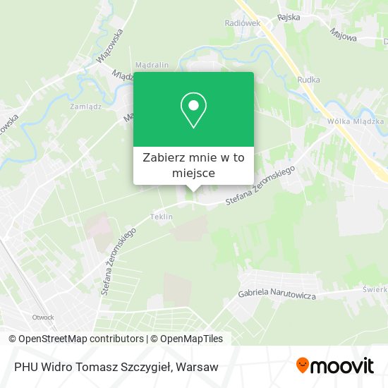 Mapa PHU Widro Tomasz Szczygieł