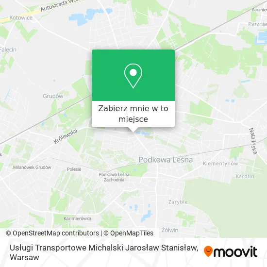 Mapa Usługi Transportowe Michalski Jarosław Stanisław