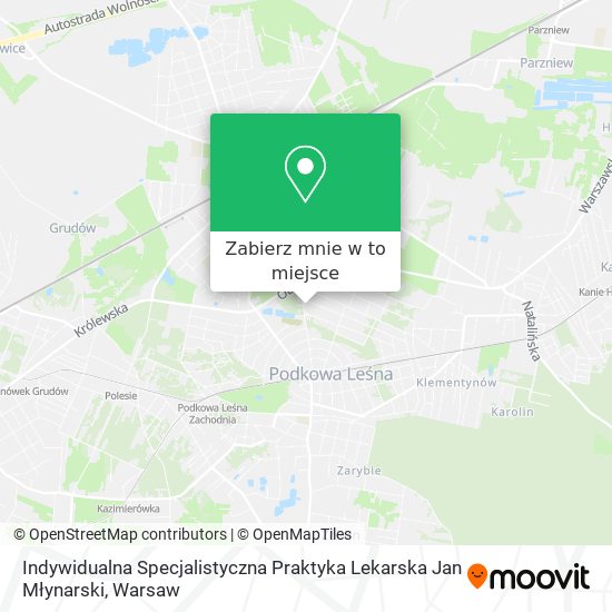 Mapa Indywidualna Specjalistyczna Praktyka Lekarska Jan Młynarski