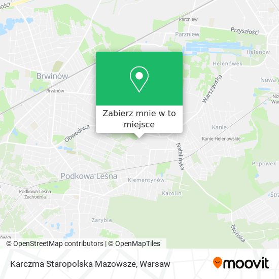 Mapa Karczma Staropolska Mazowsze