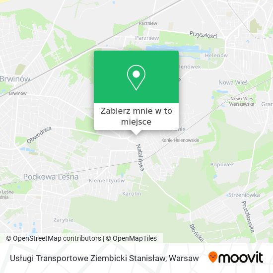 Mapa Usługi Transportowe Ziembicki Stanisław