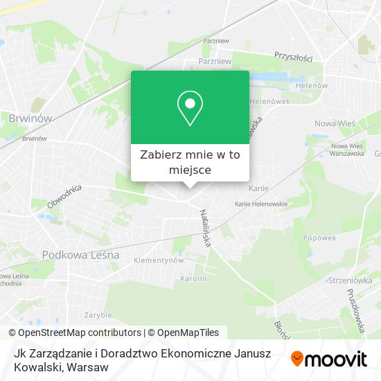 Mapa Jk Zarządzanie i Doradztwo Ekonomiczne Janusz Kowalski