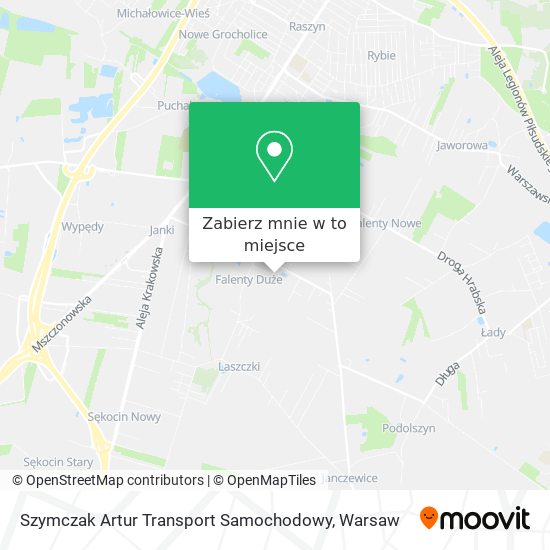 Mapa Szymczak Artur Transport Samochodowy