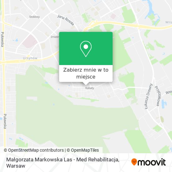 Mapa Małgorzata Markowska Las - Med Rehabilitacja