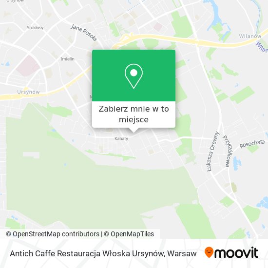 Mapa Antich Caffe Restauracja Włoska Ursynów