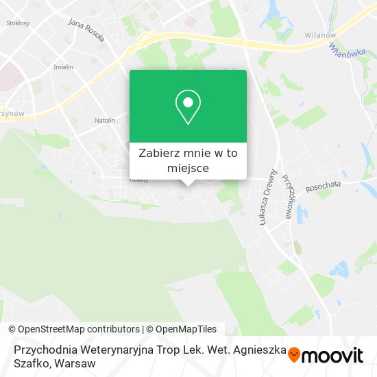 Mapa Przychodnia Weterynaryjna Trop Lek. Wet. Agnieszka Szafko