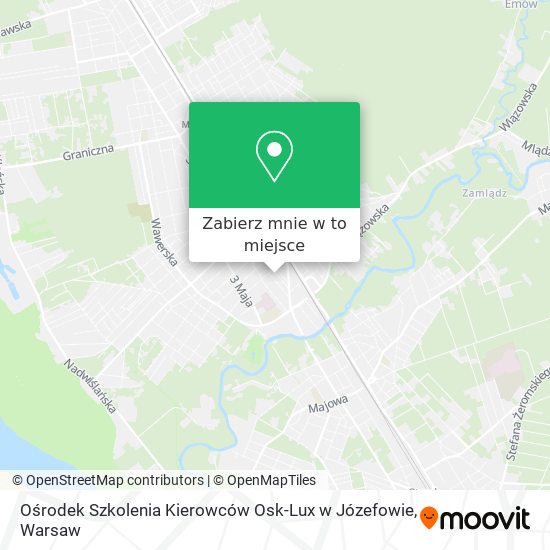 Mapa Ośrodek Szkolenia Kierowców Osk-Lux w Józefowie