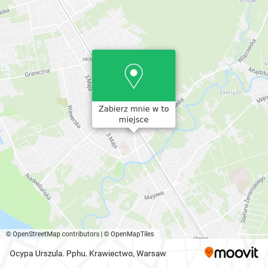 Mapa Ocypa Urszula. Pphu. Krawiectwo