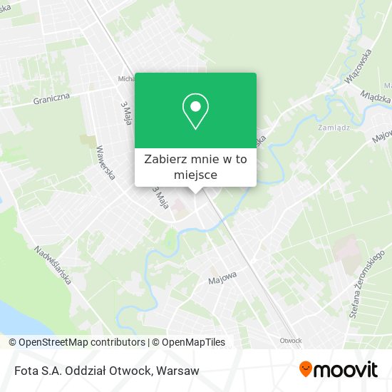 Mapa Fota S.A. Oddział Otwock