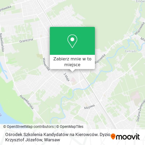 Mapa Ośrodek Szkolenia Kandydatów na Kierowców. Dyzio Krzysztof Józefów