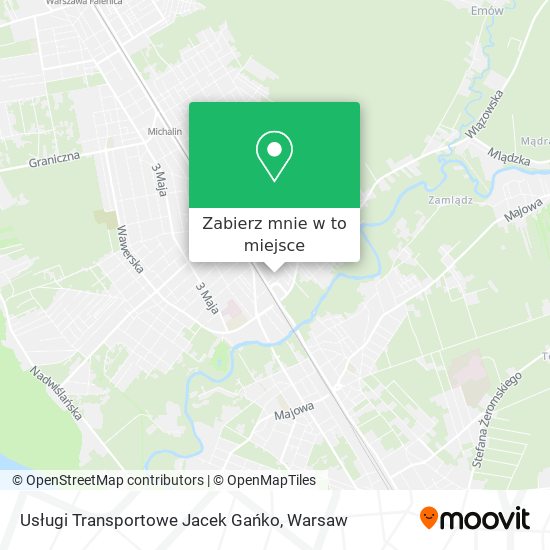 Mapa Usługi Transportowe Jacek Gańko