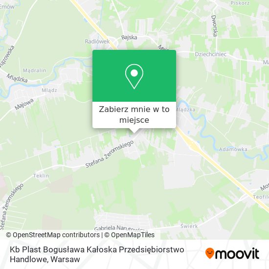 Mapa Kb Plast Bogusława Kałoska Przedsiębiorstwo Handlowe